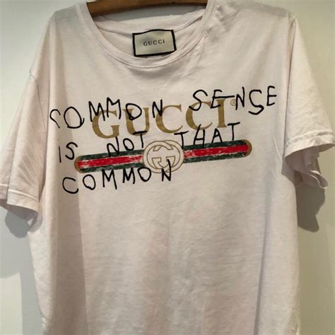 common sense isn t that common gucci|gucci slogan tees history.